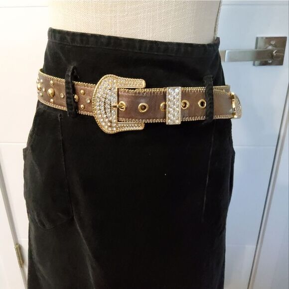 Kathy Van Zeeland Women\'s Rhinestone Belt Size M main image 7